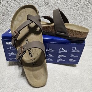 BIRKENSTOCK Mayari Birko-Flor Birkibuc Mocca Size 39 New with Box